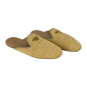 Prada Raffia Mules